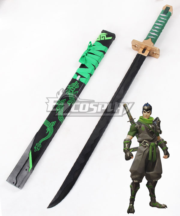 Overwatch OW Genji Shimada Sparrow Long sword Cosplay Weapon Prop