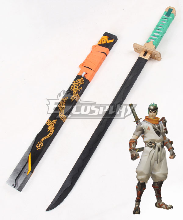 Overwatch OW Genji Shimada Young Long sword Cosplay Weapon Prop