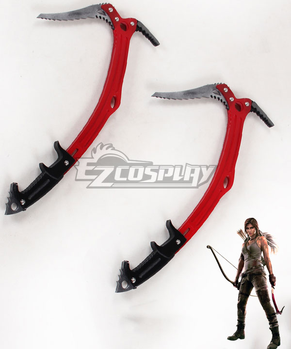 Rise Of Tomb Raider Lara Croft Two Climb Axes Cosplay Weapon Prop