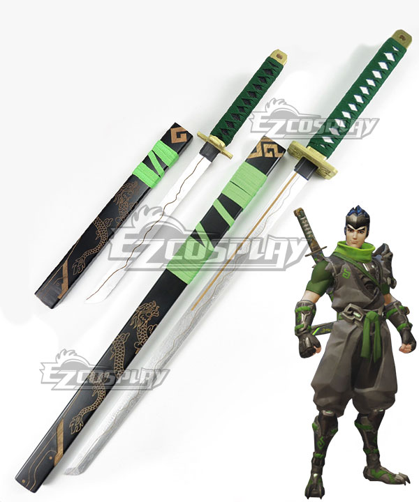 Overwatch OW Genji Shimada Sparrow Zwei Schwerter Cosplay Waffe Prop