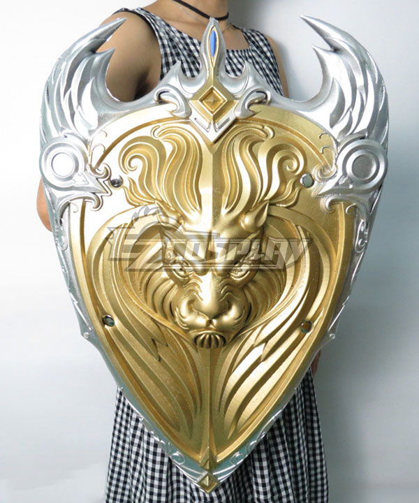 Warcraft The Beginning World of Warcraft WOW King Llane Wrynn I Gold Lion Shield Cosplay Weapon Prop