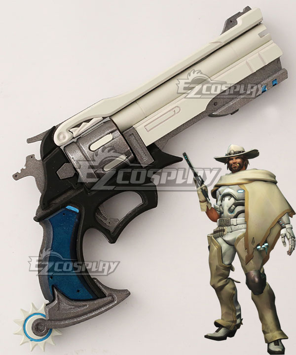 

Overwatch OW Jesse McCree White Hat Gun Cosplay Weapon Prop