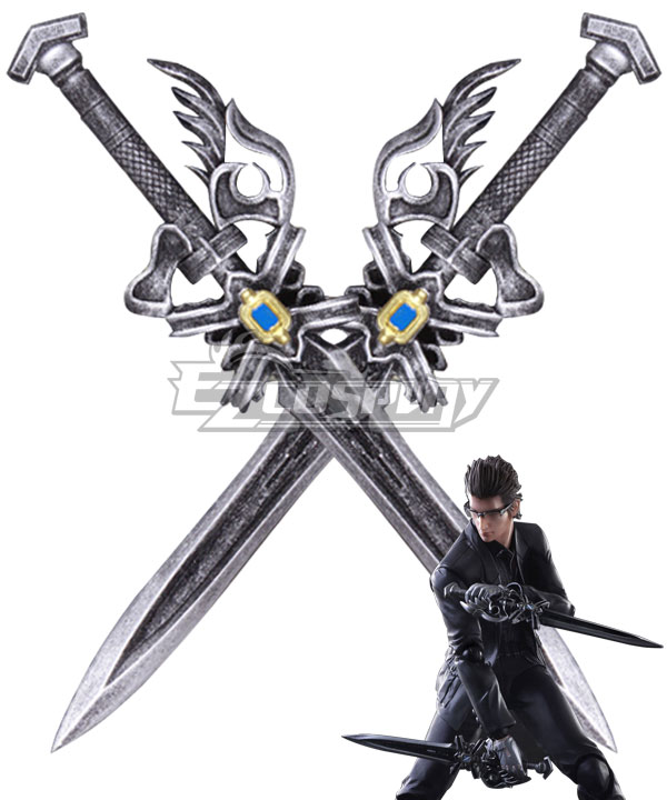 Final Fantasy XV Ignis Stupeo Scientia Double Sword Cosplay Weapon Prop
