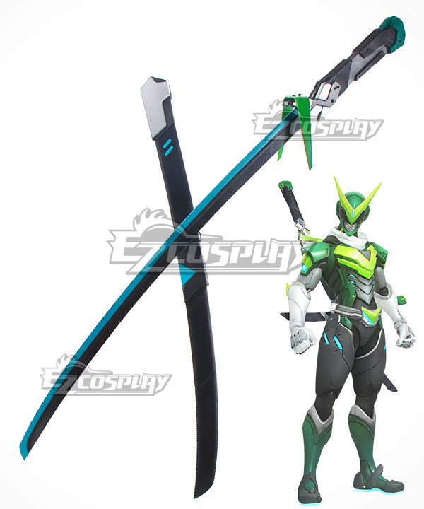 Overwatch OW Genji Shimada Sentai Long sword Cosplay Weapon Prop