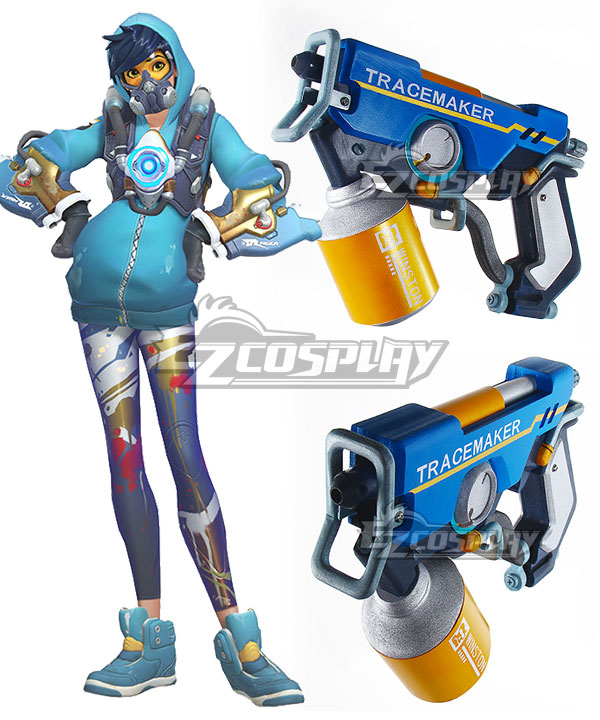 

Overwatch OW Tracer Lena Oxton Graffiti Two Guns Cosplay Weapon Prop