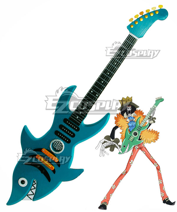 One Piece Brook Shark Guitar Cosplay Weapon Prop