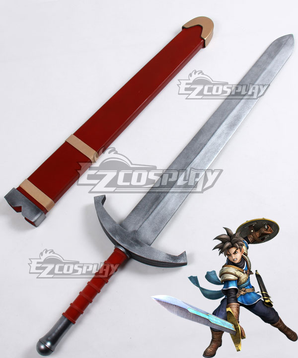 Dragon Quest Heros Luceus Akuto Red Sword Scabbard Cosplay Weapon Prop