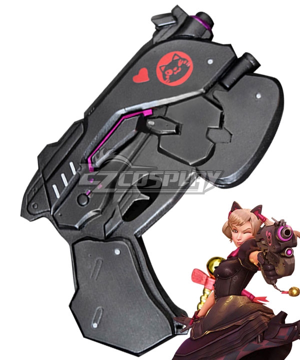 

Overwatch OW Black Cat D.Va Dva Hana Song Skin Gun Cosplay Weapon Prop