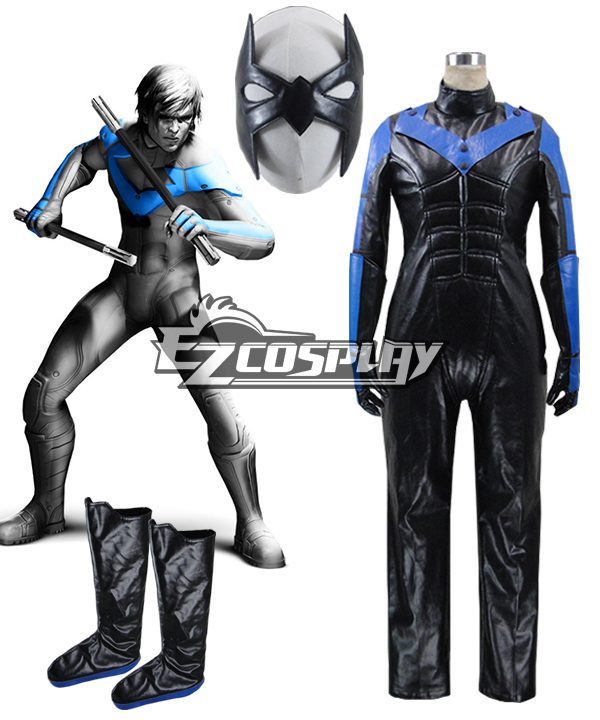 DC Comics Batman Arkham City Nightwing Cosplay Costume
