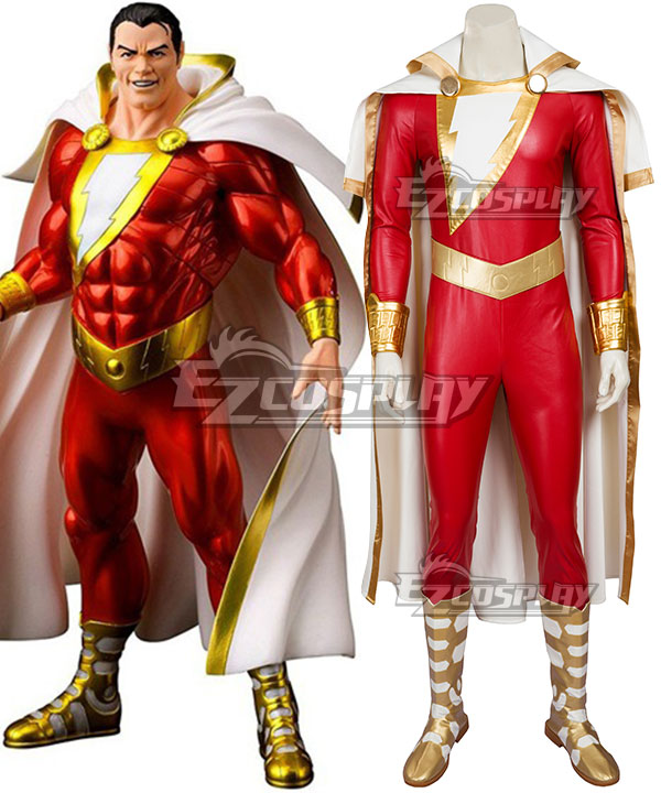 

DC Comics Shazam Captain Marvel Billy Batson Cosplay Costume - Including Boots