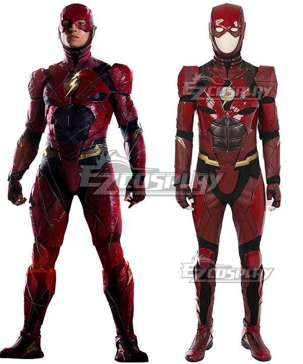 

DC Justice League Movie The Flash Barry Allen Cosplay Costume - No Boots