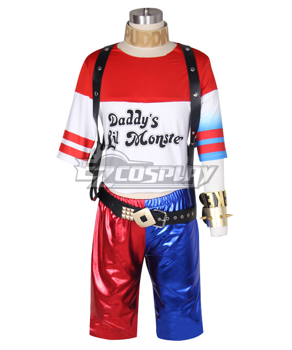 

DC Comics New Batman Suicide Squad Harley Quinn Male Cosplay Costume - Only T-shirt, Pant