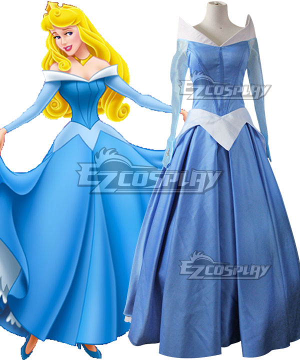 Disney Sleeping Beauty Princess Aurora Dress Cosplay Costume