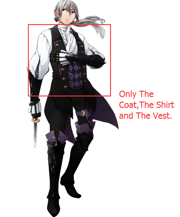 

Fire Emblem Fates IF Jakob Cosplay Costume - Only The Shirt, The Coat and The Vest