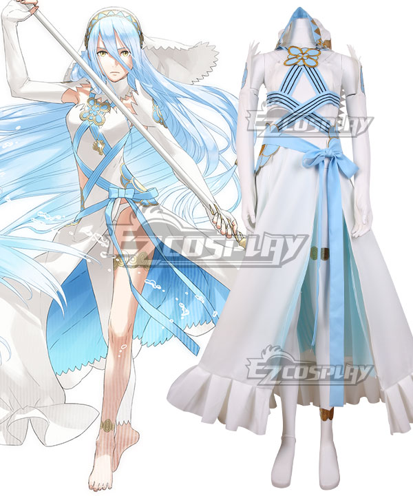 FE Heroes Azura Weißes Kleid Cosplay Kostüm