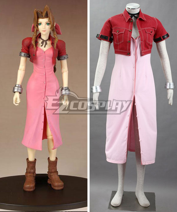 Final Fantasy VII FF7 Aerith Gainsborough Aeris Cosplay Costume