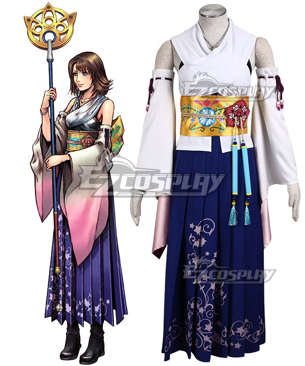 Final Fantasy X FF10 Yuna Cosplay Costume - Deluxe Version