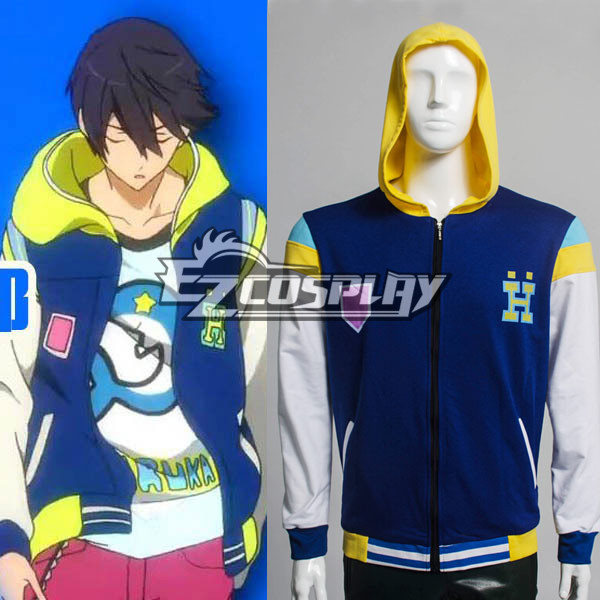 

Free! Iwatobi Swim Club Haruka Nanase Blue Hoodie Cosplay Costume