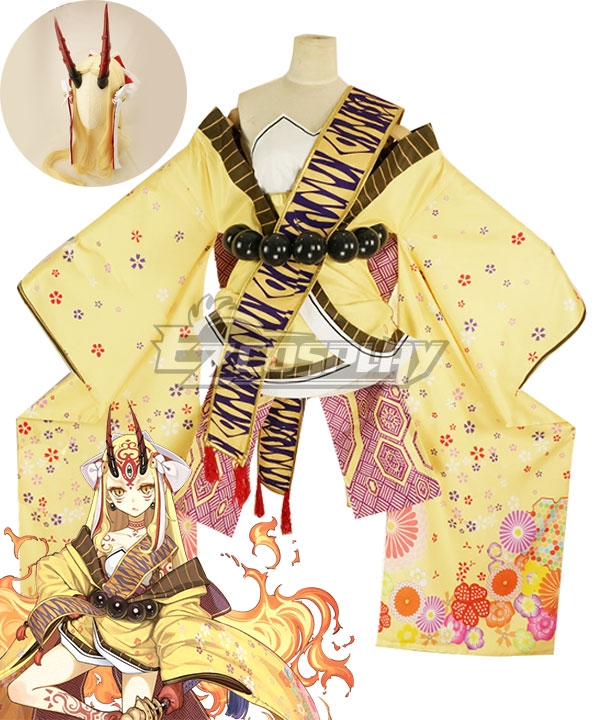 

Fate Grand Order Berserker Ibaraki Douji Kimono Cosplay Costume - No Wig