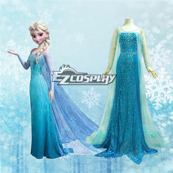 Frozen Elsa Disney Dress Cosplay Costume - Deluxe Ver.