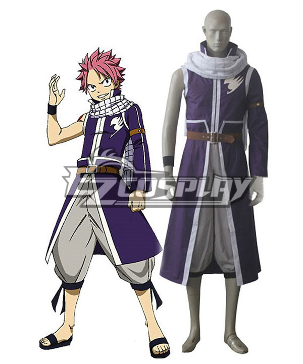 Fairy Tail Natsu Dragneel Cosplay Costume Black Suit 1nd