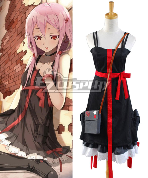 Guilty Crown Inori Yuzuriha Black Dress Cosplay Costume