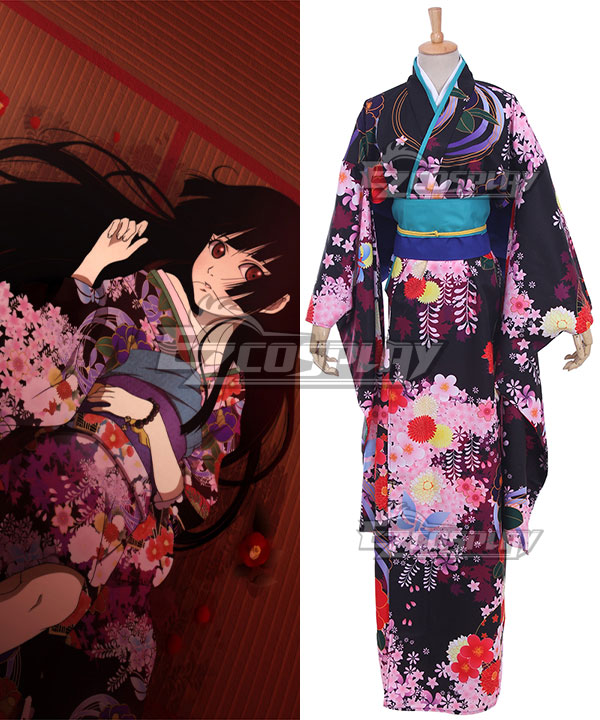 Hell Girl Enma Ai Kimono Dress Cosplay Costume