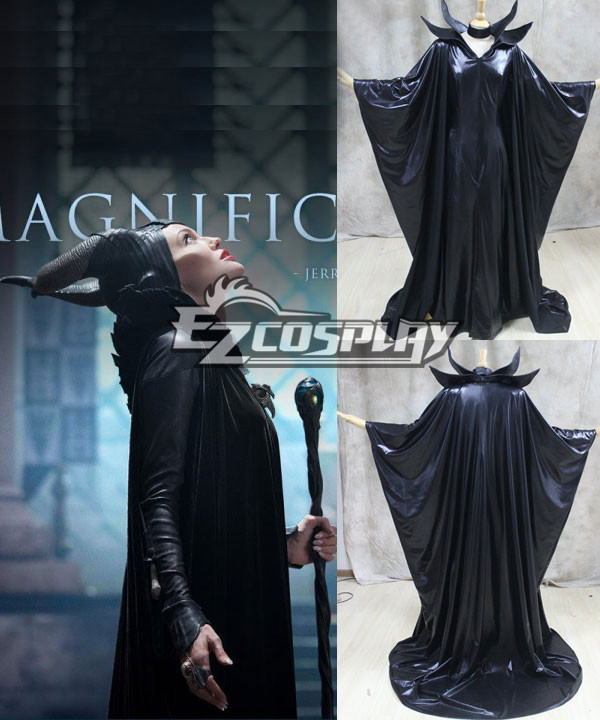Maleficent Disney Movie Black Witch Angelina Jolie Cosplay Costume-Standard Ver.