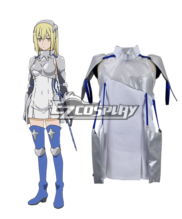 Anime DanMachi Season 4 Hestia Cosplay Costume Wig White Blue Skirt Is It  Wrong That I