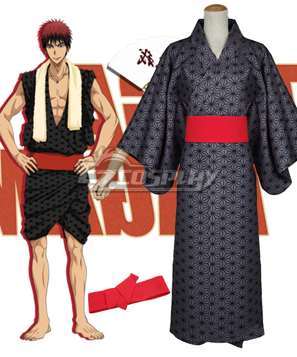 

Kuroko's Basketball Kagami Taiga Kimono Bath Robe Dark grey Cosplay Costume