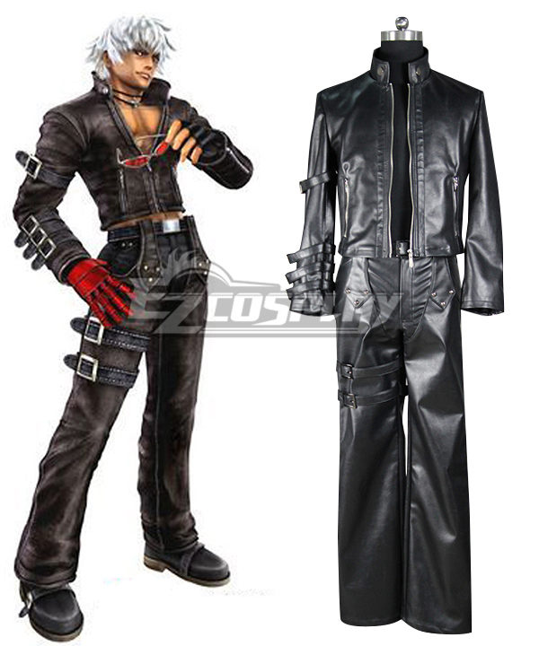 

King of Fighters 99 K DASH Black Uniform Game Cosplay Costume