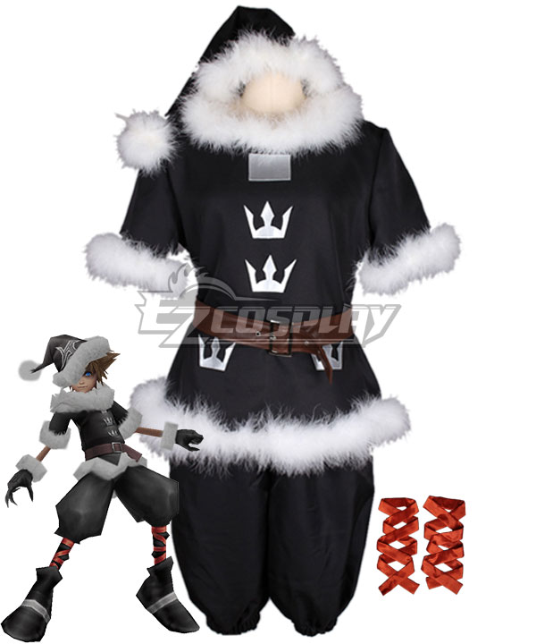 Kingdom Hearts Christmas Sora CT Valor Santa Form Cosplay Costume
