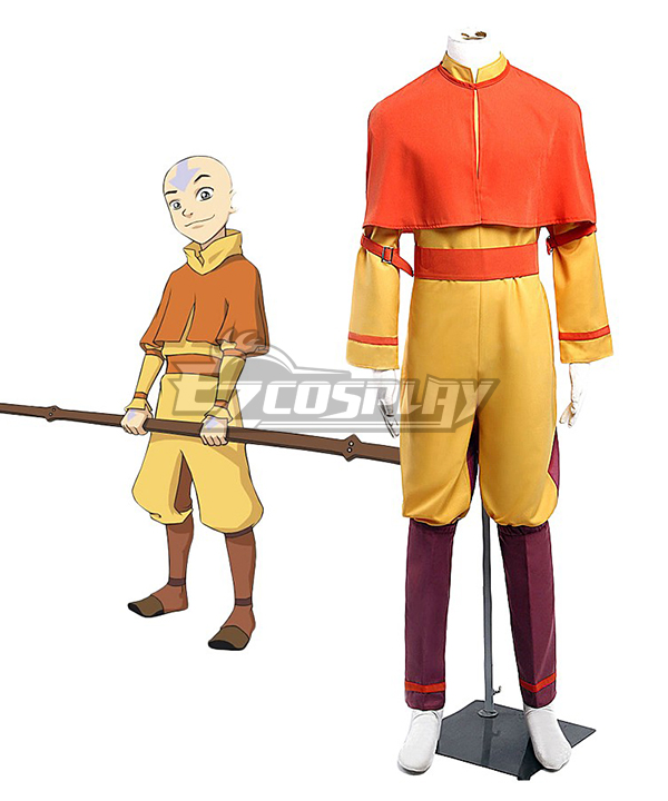 Avatar The Last Airbender Aang Yellow Cosplay Costume