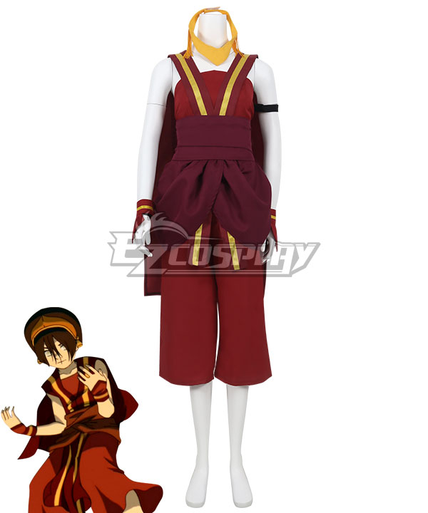 Avatar The Last Airbender Toph Beifong Red Cosplay Costume