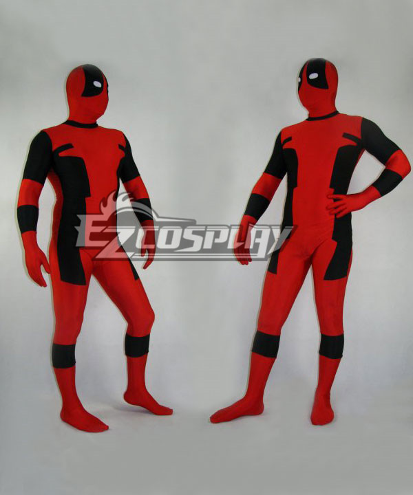 Marvel Halloween Classic Red & Black Deadpool Spandex Deadpool Costume