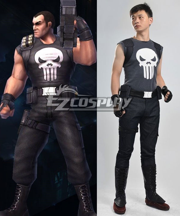 

Marvel The Punisher Frank Castle Punisher Black Cosplay Costume
