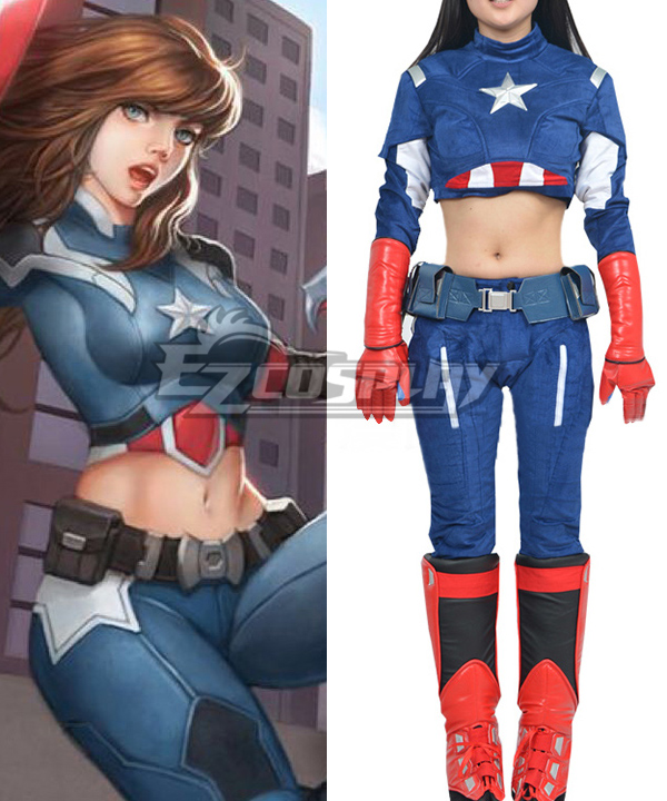 

Marcel Avengers Captain America Movie Halloween Sexy Costume for Adult Women Catsuit Jumpsuit Superhero Female Soldier Outfit Cosplay Costume