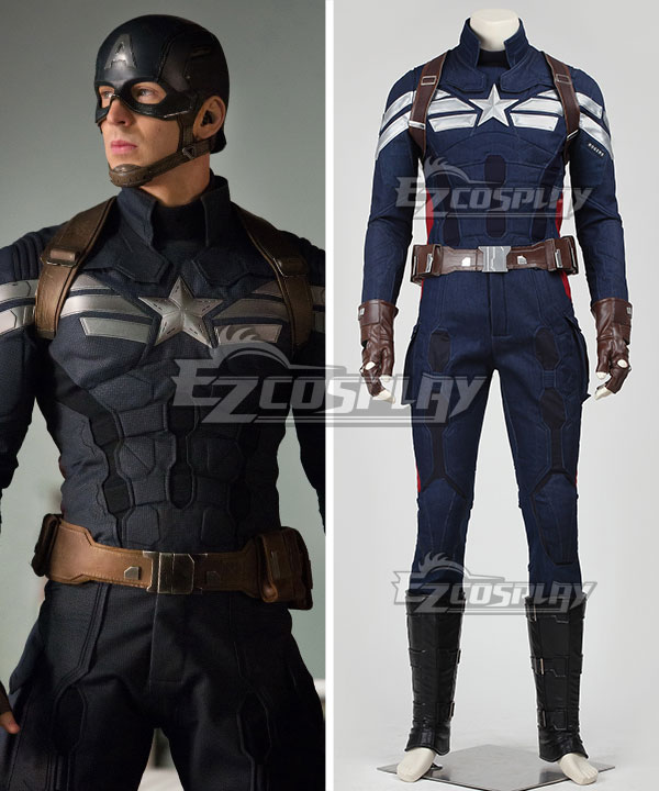 Marvel Captain America The Winter Soldier Steven Steve Rogers Cosplay Costume