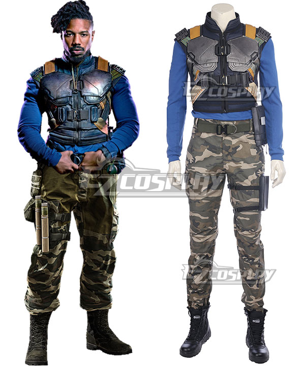 

Marvel Movie Black Panther 2018 Erik Killmonger Cosplay Costume