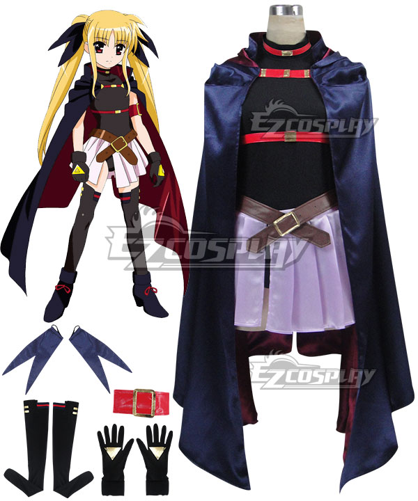 Magical Girl Lyrical Nanoha Fate Testarossa Harlaown Cosplay Costume