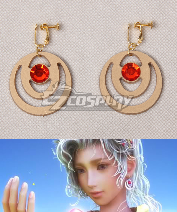 Final Fantasy Terra Branford Golden Earrings Cosplay Accessory Prop