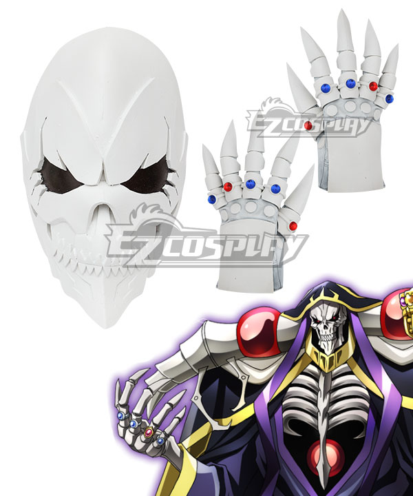 Overlord Ainz Ooal Gown A.K.A Momonga Mask Gloves Cosplay Accessory Prop
