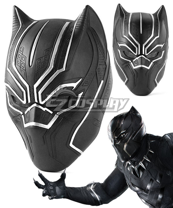 Marvel Captain America: Civil War Black Panther T'Challa Helmet Cosplay Accessory Prop - ENA0216