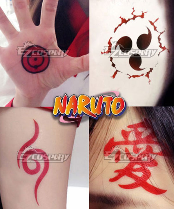 Naruto Hatake Kakashi Anbu Gaara Uzumaki Naruto Konoha Uchiha Sasuke Tattoo Cosplay Accessory Prop
