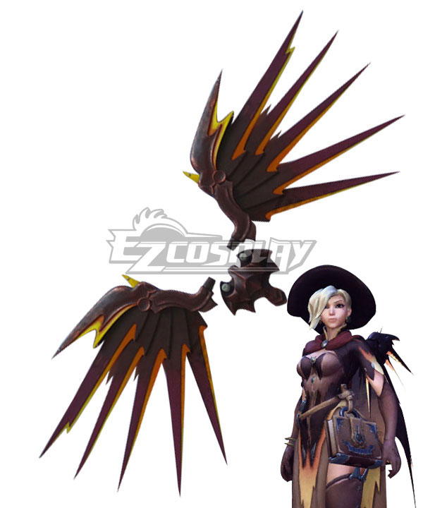 Overwatch OW Mercy Angela Ziegler All Saints’Day Witch Wing Cosplay Accessory Prop