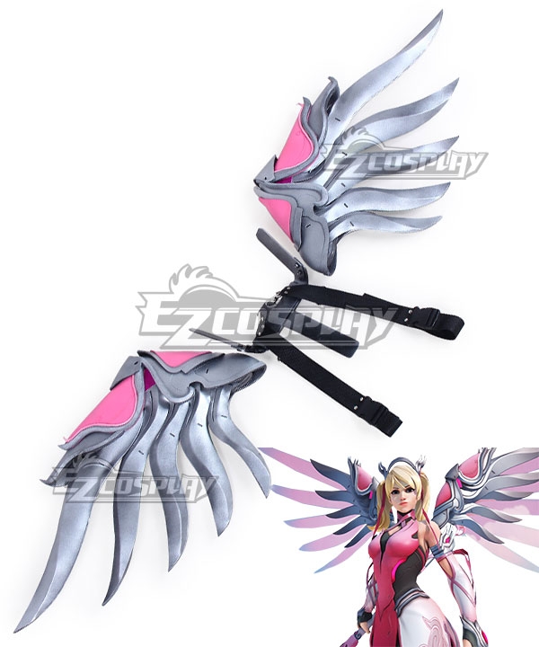 Overwatch OW Pink Mercy Charity Skin Mercy Angela Ziegler Wing Cosplay Accessory Prop - B Edition
