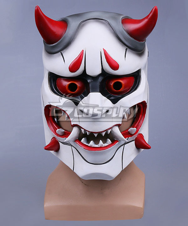 Overwatch OW Genji Shimada Oni Mask Cosplay Accessory Prop
