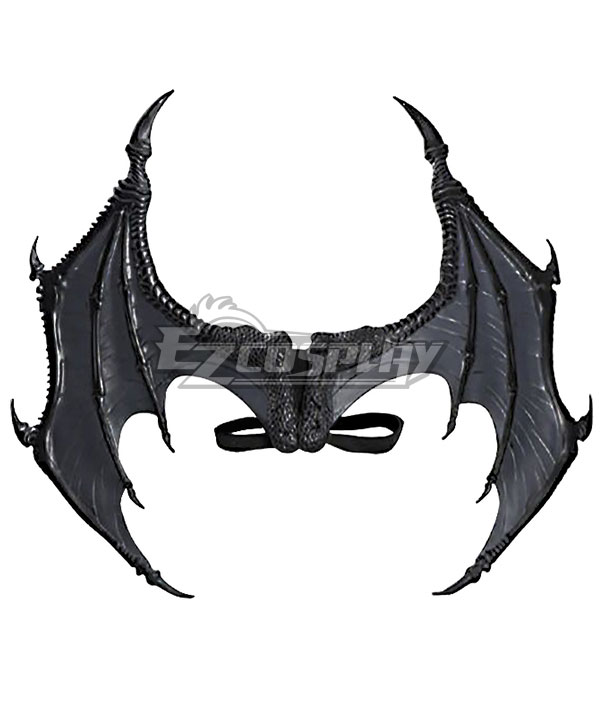 Spiral Direct Pocket Dragon Long Sleeve Top – Gothic Dragon/Angel Wings, Black