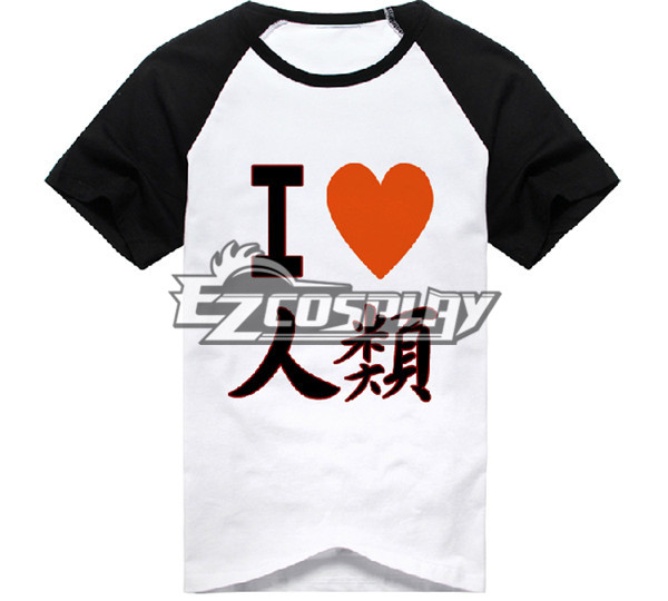 

No Game No Life Anime Sora T-shirt Short Black & White Sleeve Cosplay Costume