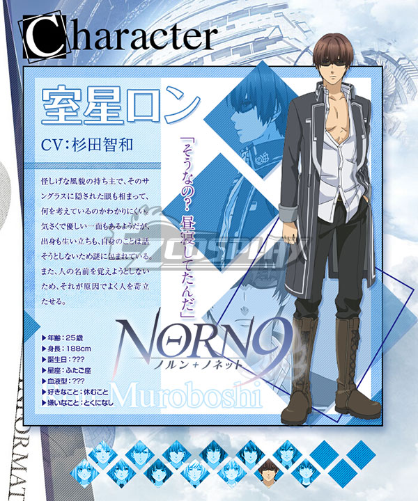 

Norn9 Norn + Nonette Ron Muroboshi Cosplay Costume